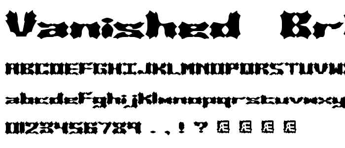 Vanished (BRK) font